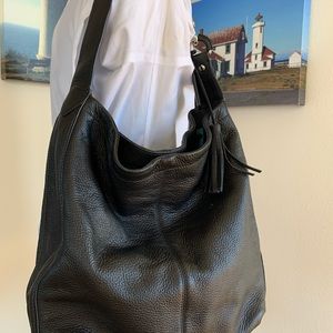 EUC Coach Vintage Black Pebbled Leather Satchel Shoulder Bag  #L1380 F23309